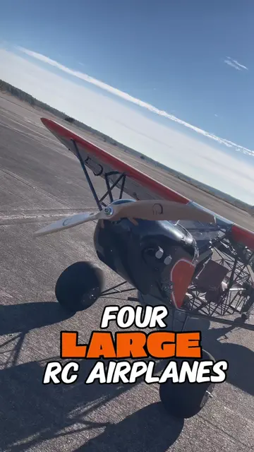 Four giant RC planes ready for spring flights