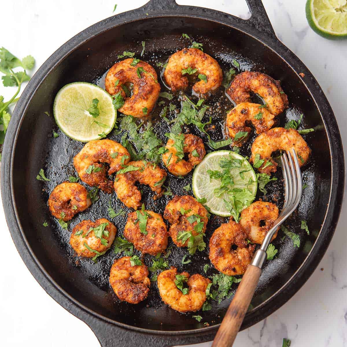 Super easy chili lime shrimp with a smoky spice rub