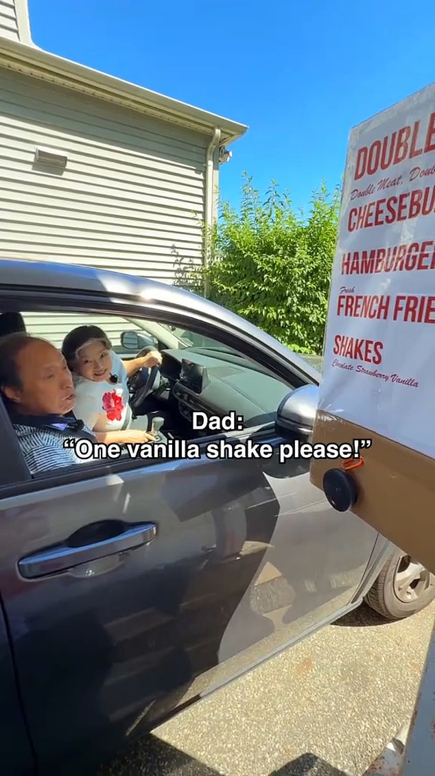 Lewis said this was her parents' first time experiencing a drive-thru