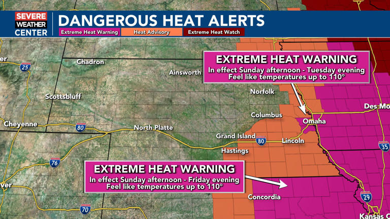 Severe storms tonight, dangerous heat grips region through week