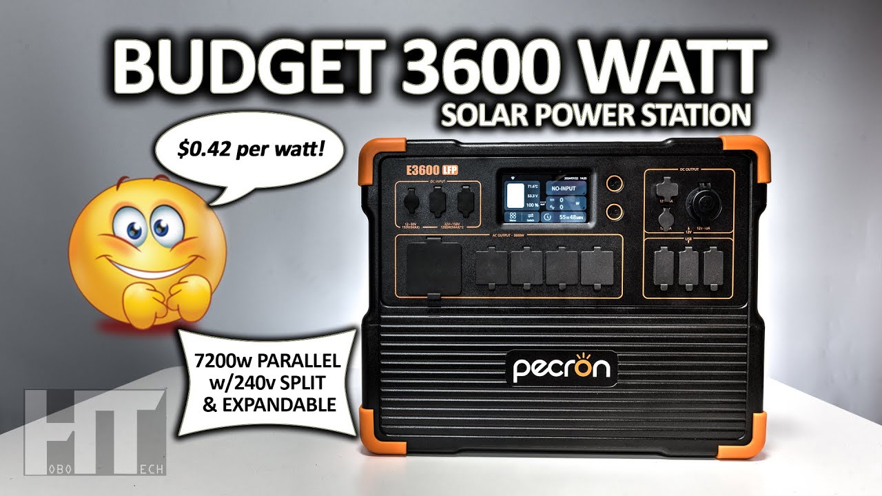 Pecron E3600LFP 3600W budget power station solar generator
