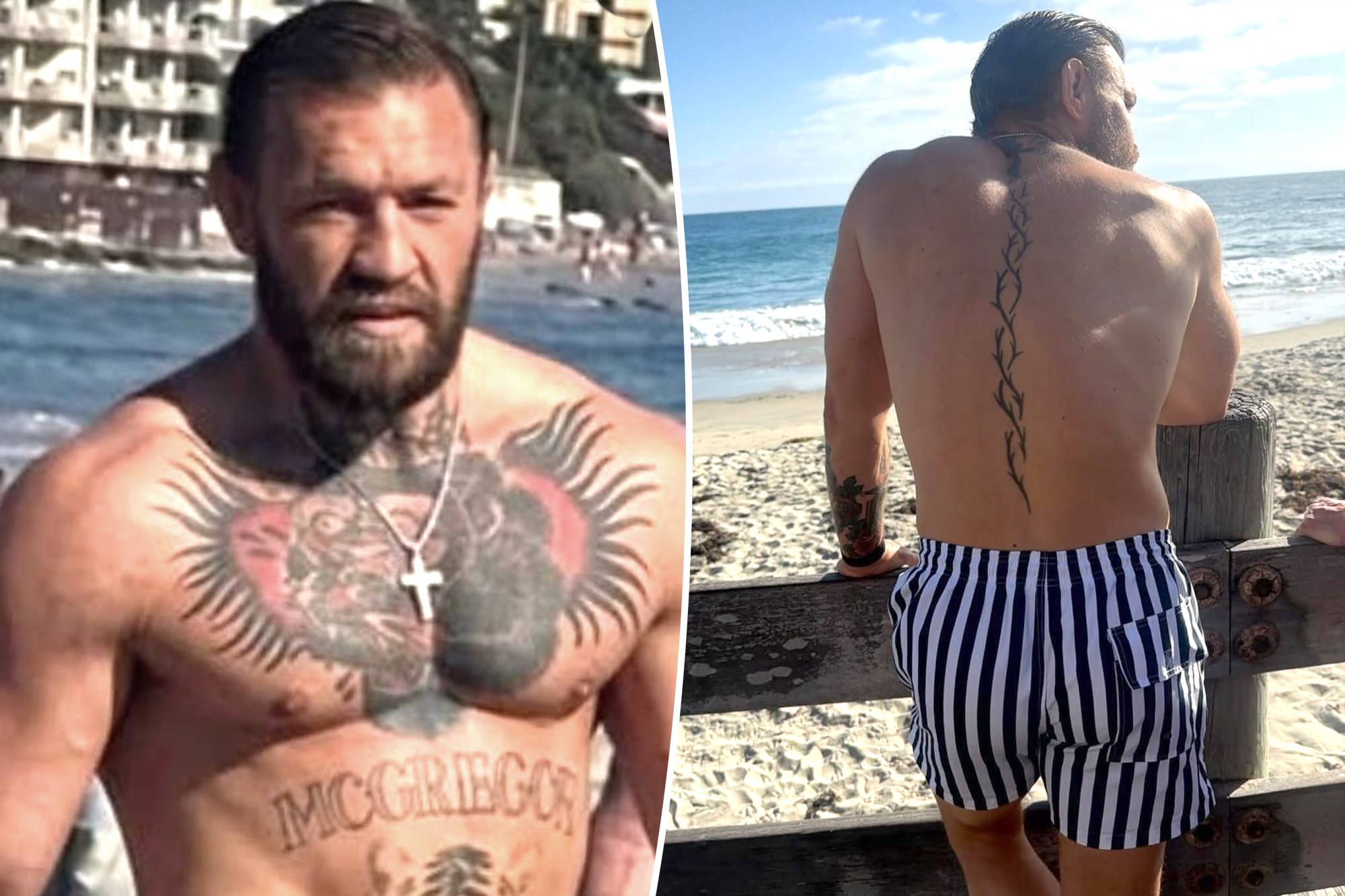 UFC star Conor McGregor spotted walking on sand at Laguna Beach