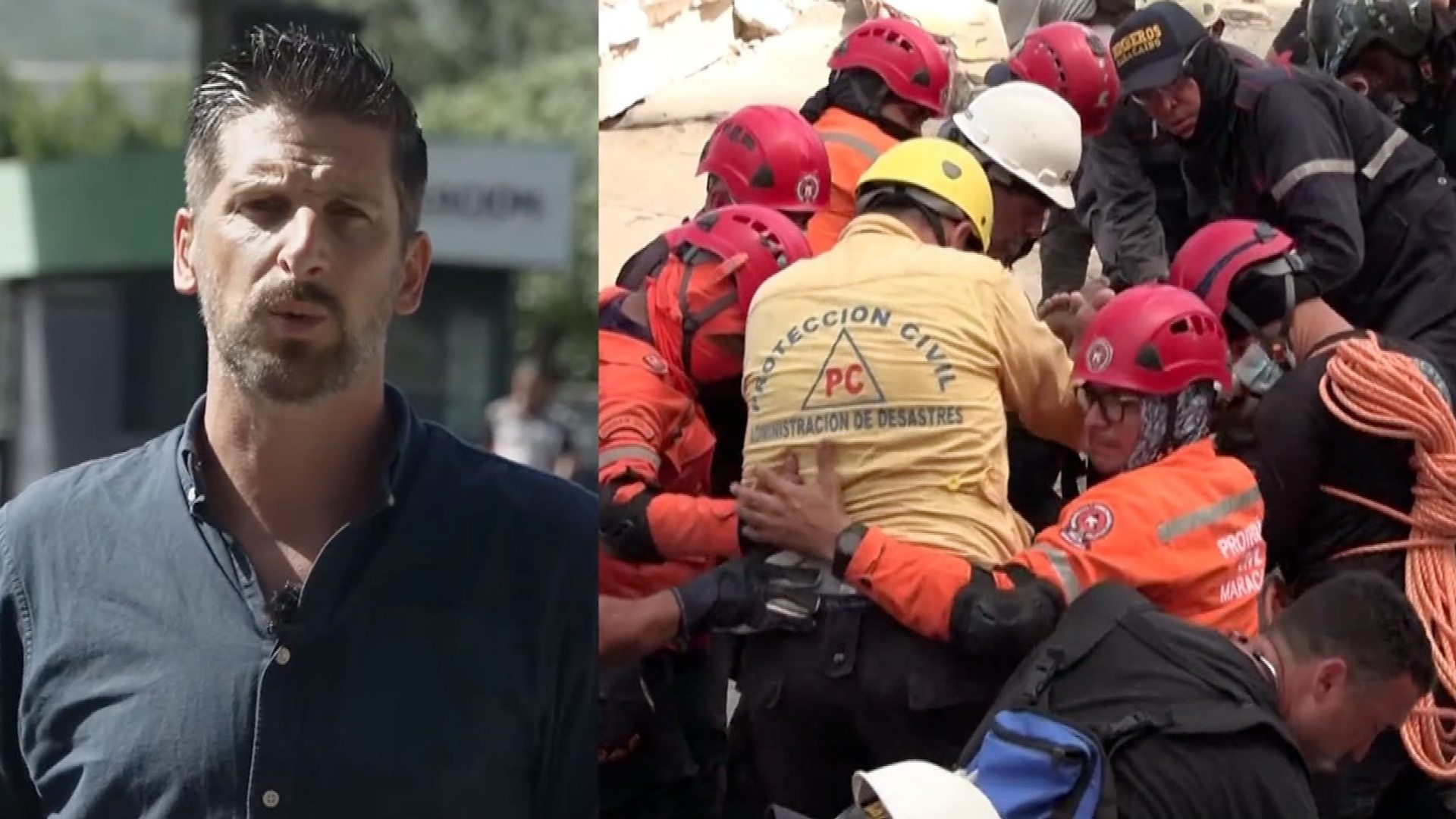 Watch: A race of against the clock for Venezuela earthquake rescuers