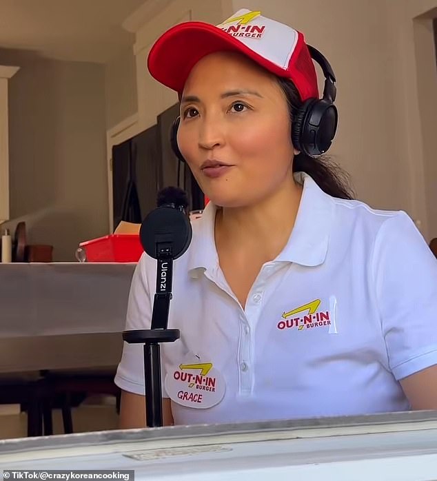 Grace Lewis, 48, built a replica of the West Coast-famous In-N-Out at her home in New Jersey so her elderly parents could try it