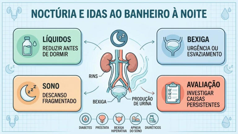 Acordar várias vezes para urinar não é só excesso de água antes de dormir