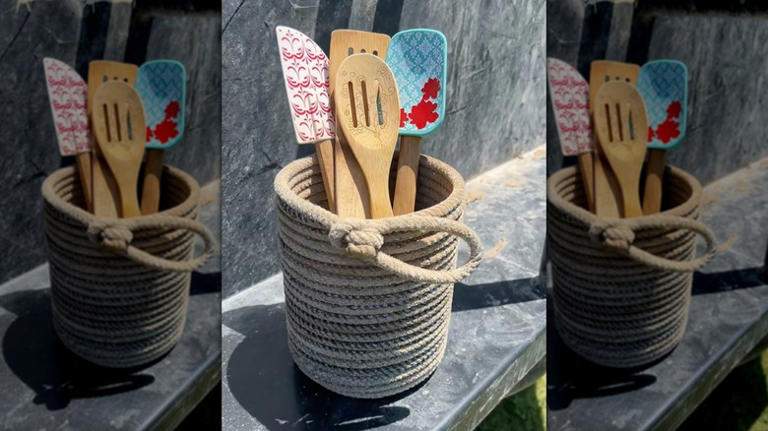 Customize your countertop storage with a beautiful DIY kitchen utensil ...