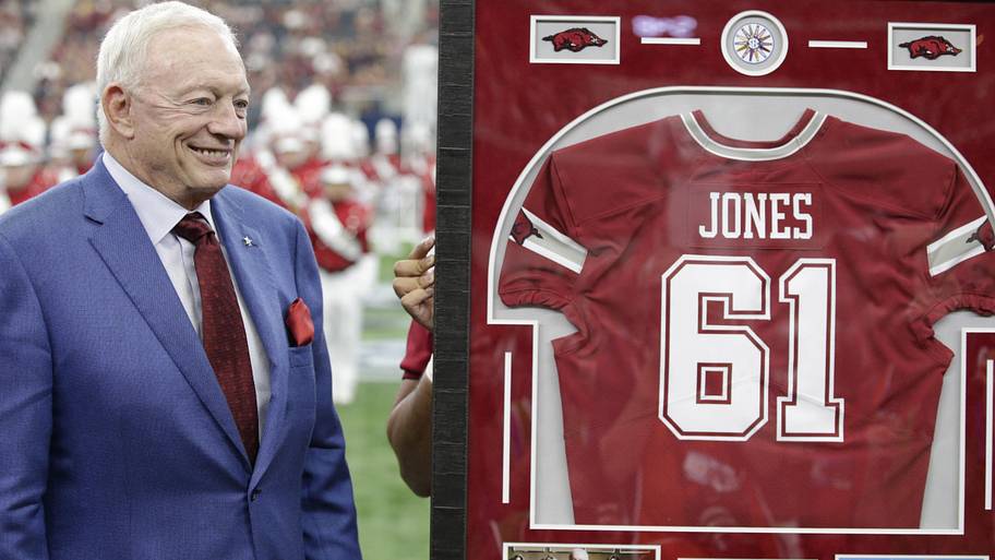 There's just one helmet displayed in Jerry Jones' office, it's not the ...