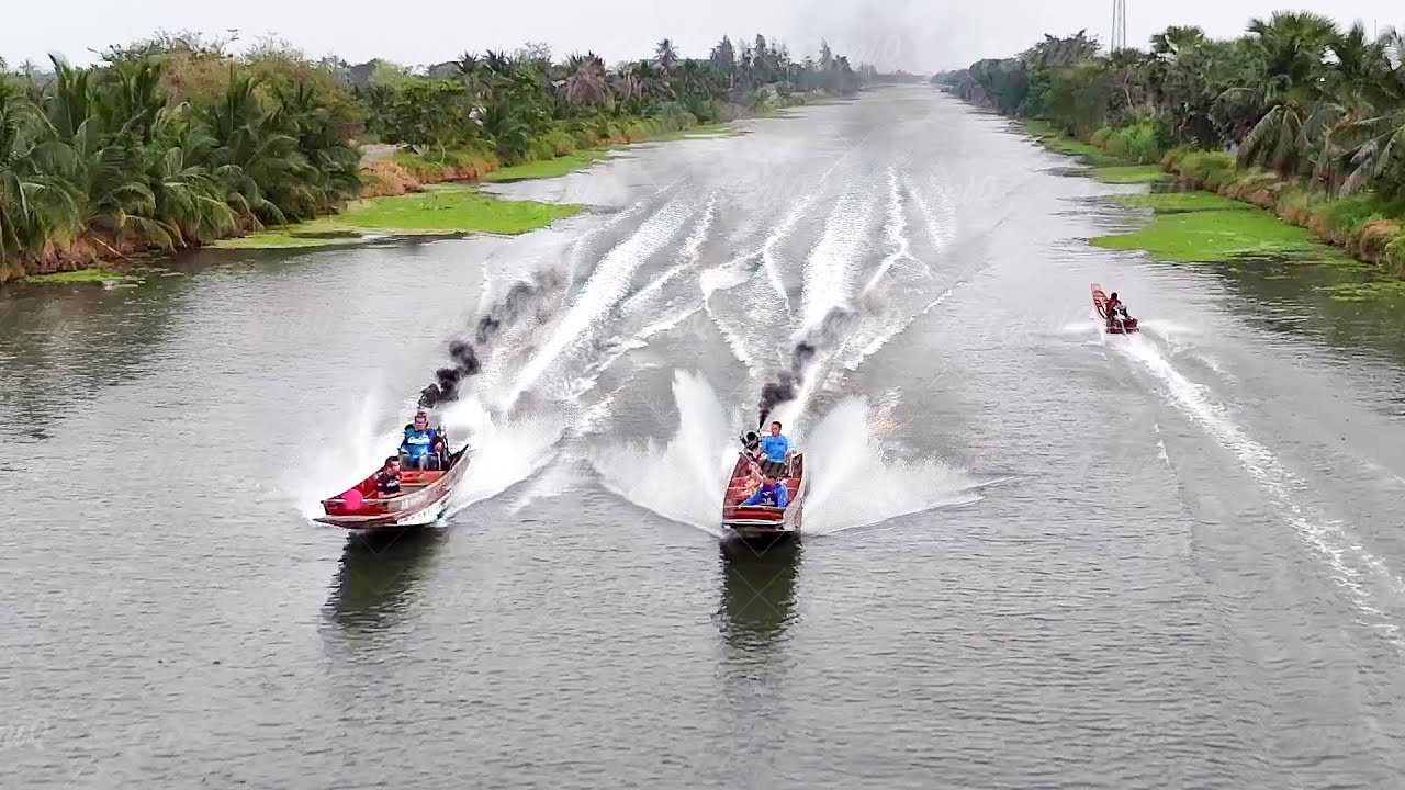 Racing extreme twin turbo fishing boats in Thailand