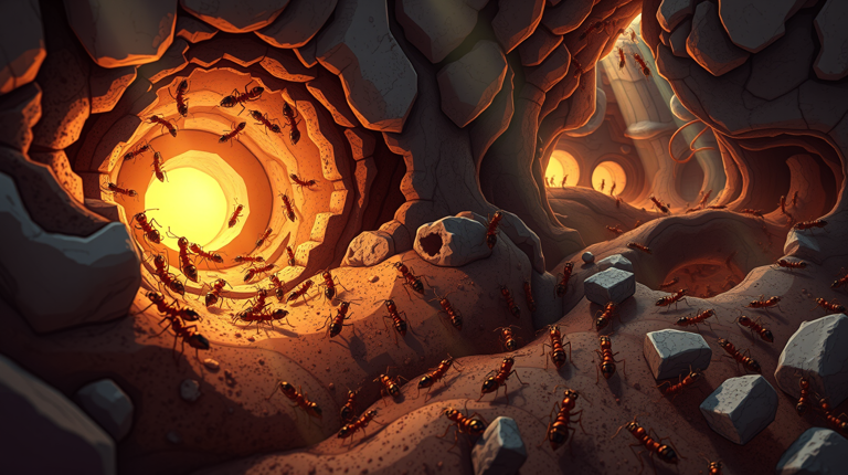 How ants build underground colonies and create remarkable underground ...