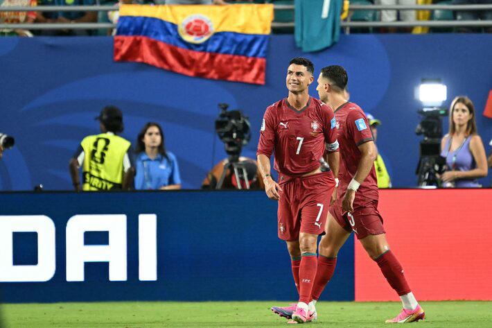 Opta coloca a equipe de Cristiano Ronaldo em vantagem, com 67,42%. Foto: CHANDAN KHANNA / AFP