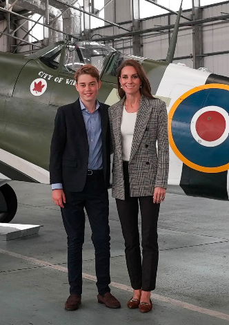 Prince George is almost as tall as his mother in a new photo shared on 27 June