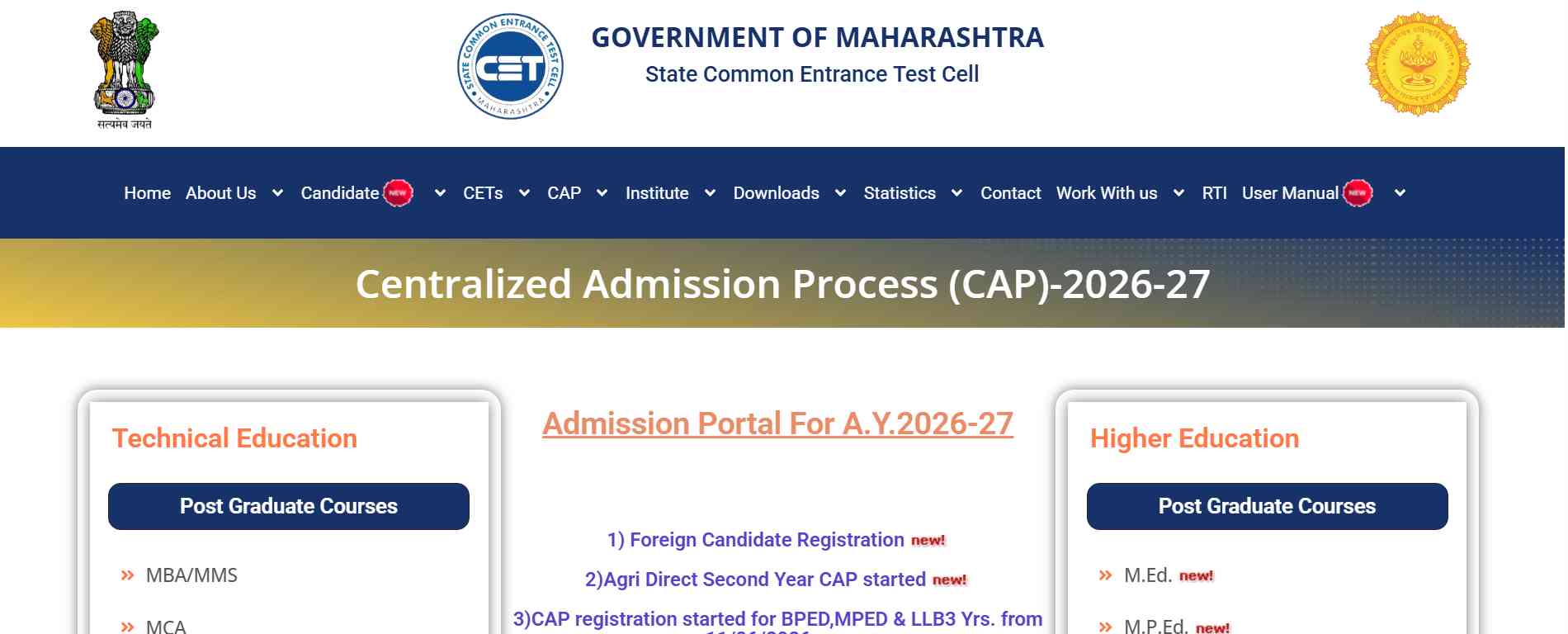 MAH CET counselling 2026 begins soon, check MBA CAP round registration ...