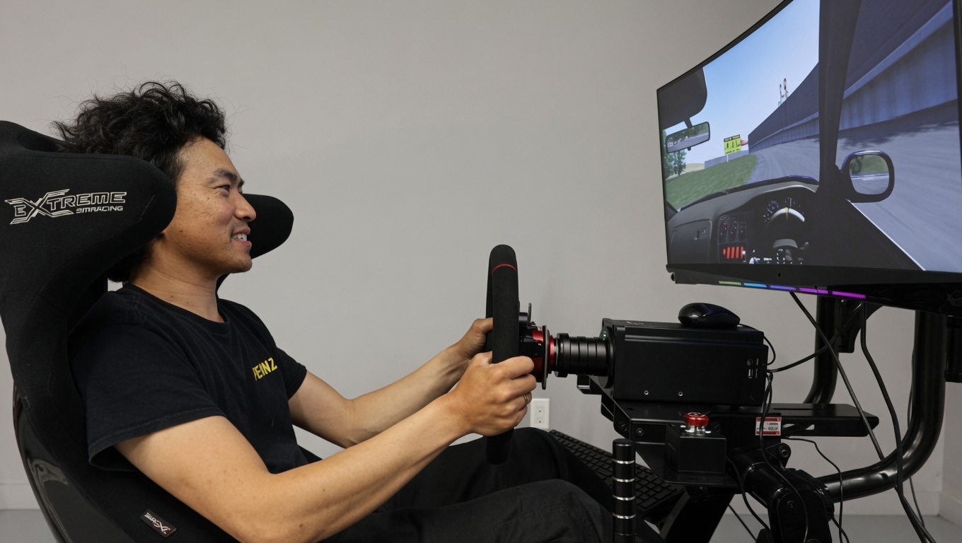 I built a home racing sim for track practice