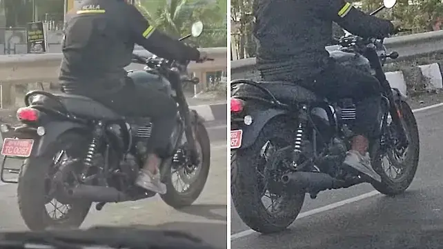 Upcoming Triumph Bonneville 400 spied testing again