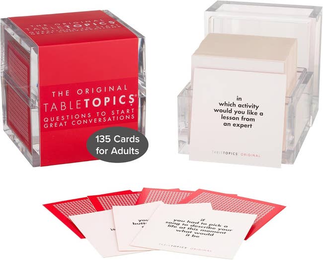 TableTopics Original set: A box of 135 cards designed to spark engaging conversations for adults