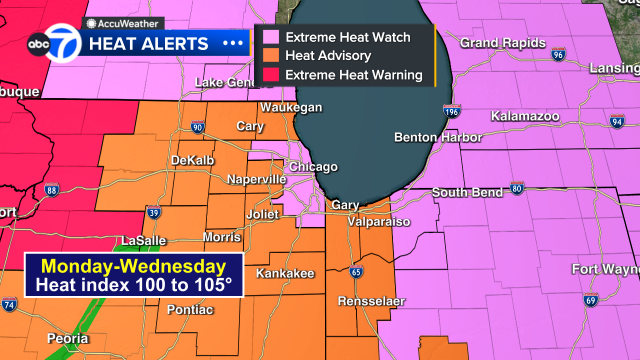 Extreme heat warning in effect for Chicago area