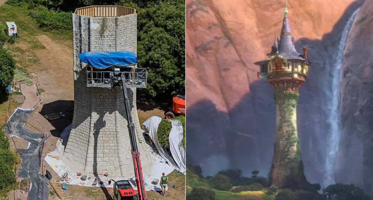 Rapunzel's tower takes shape ahead of filming on live-action Tangled