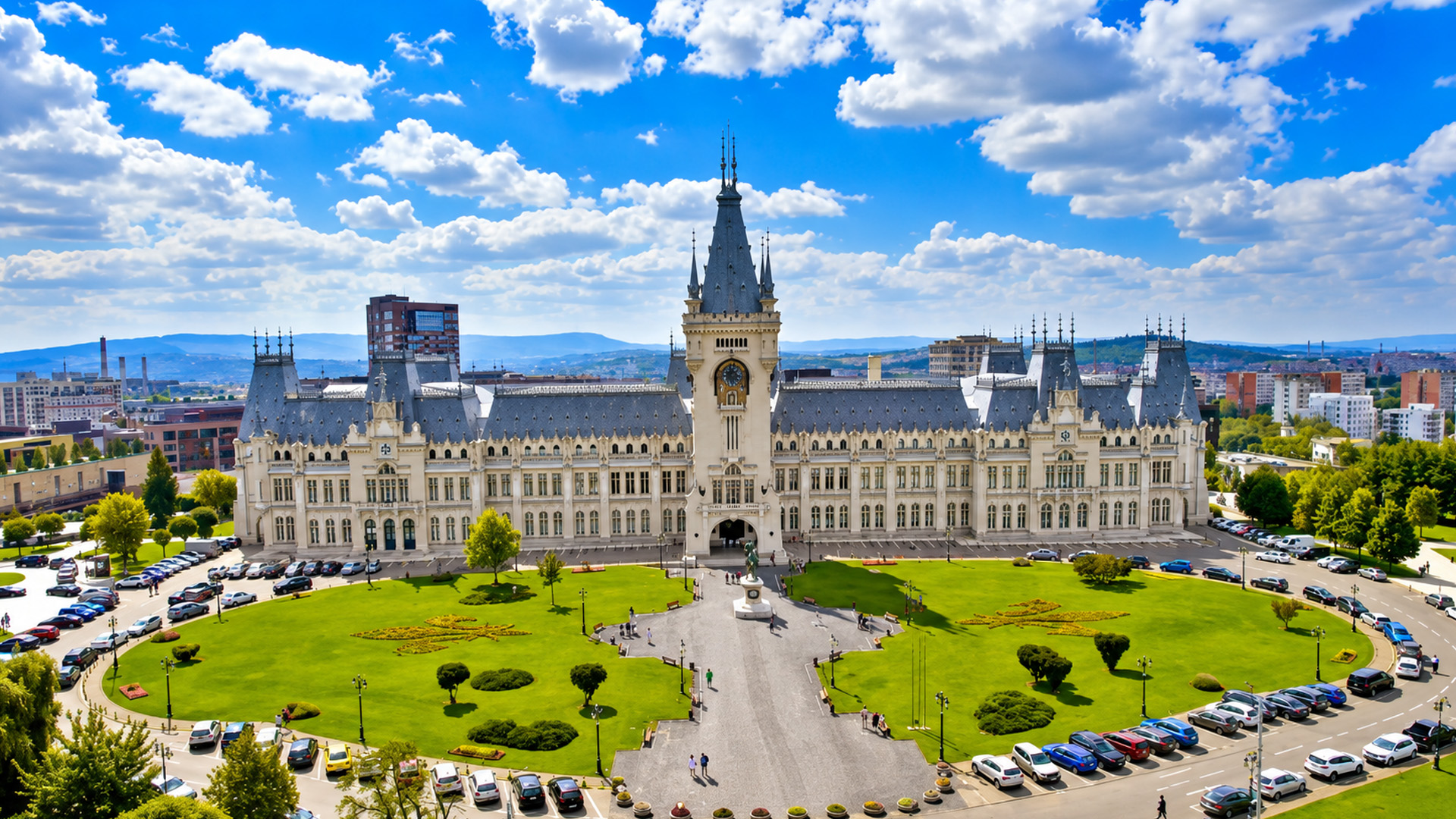A neo gothic palace rising above the heart of Iasi