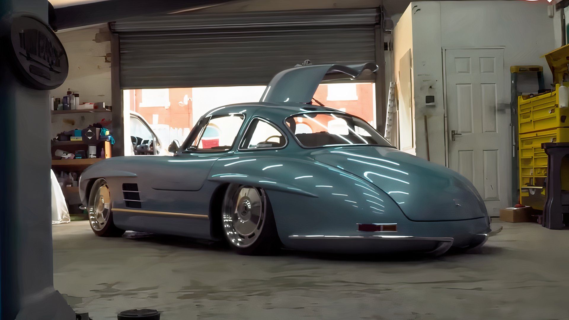 Mercedes 300 SL Gullwing replica built from an old Mercedes SLK