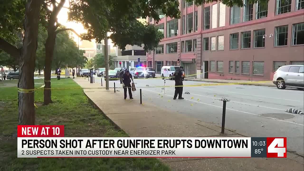 Police: 1 person injured, 2 in custody after shots fired downtown