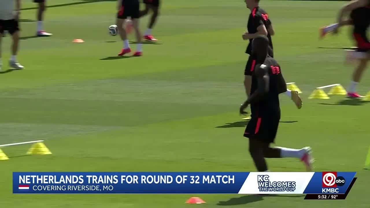 Netherlands soccer team trains in Riverside ahead of World Cup match