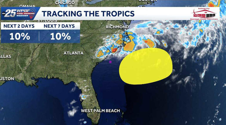 Tropical disturbance has small chance of developing off Florida coast ...
