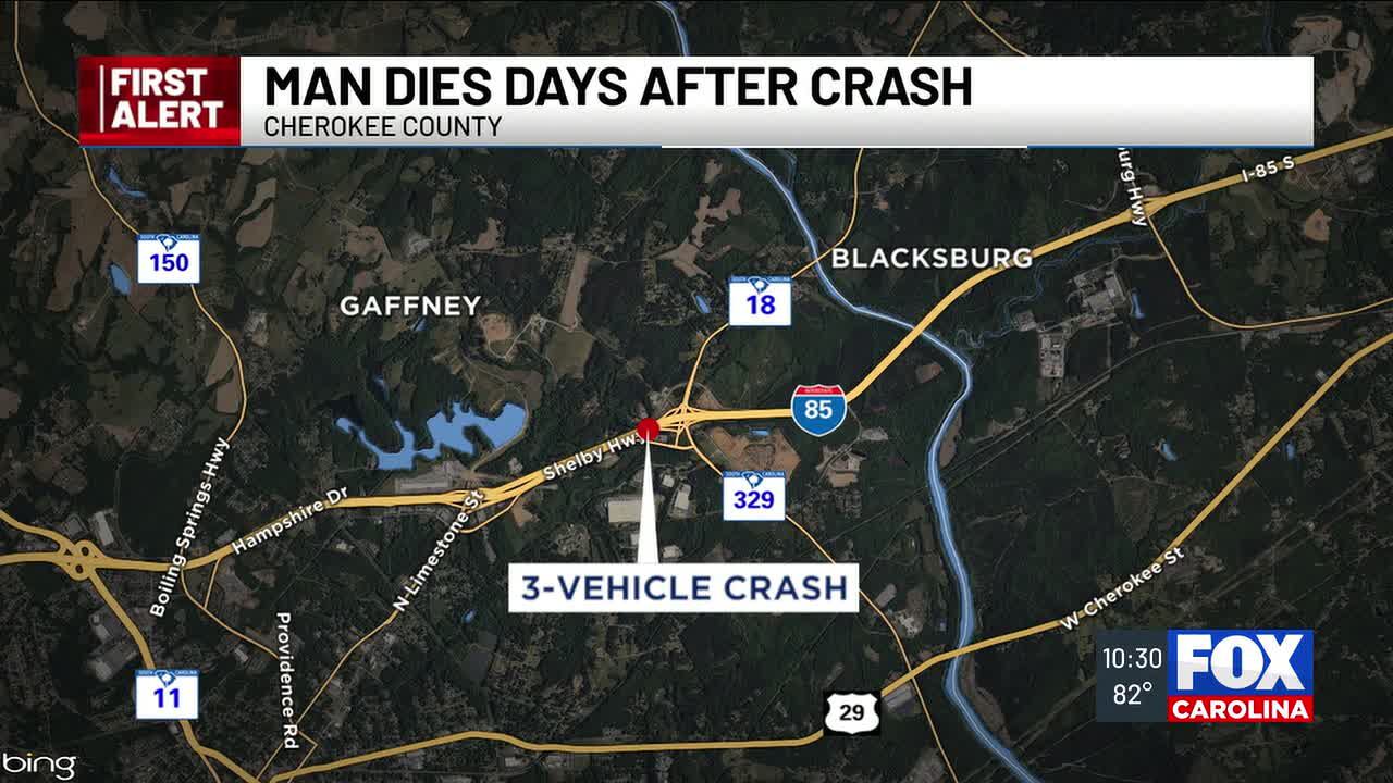 Coroner identifies man who died days after 3-vehicle crash in Upstate