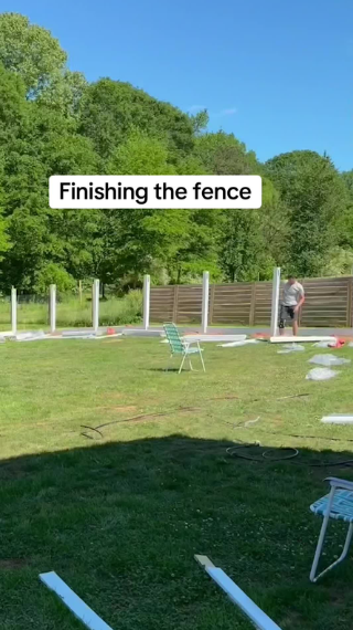 DIY vinyl fence installation process