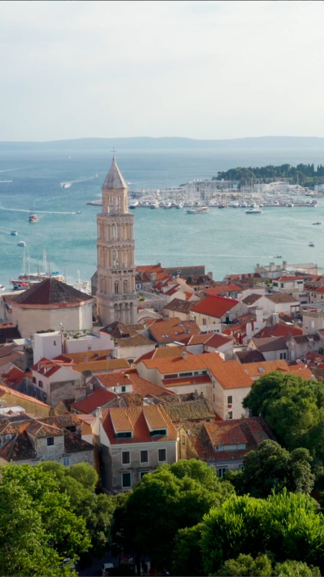 Split, Croatia: A drone's eye view of historic splendor