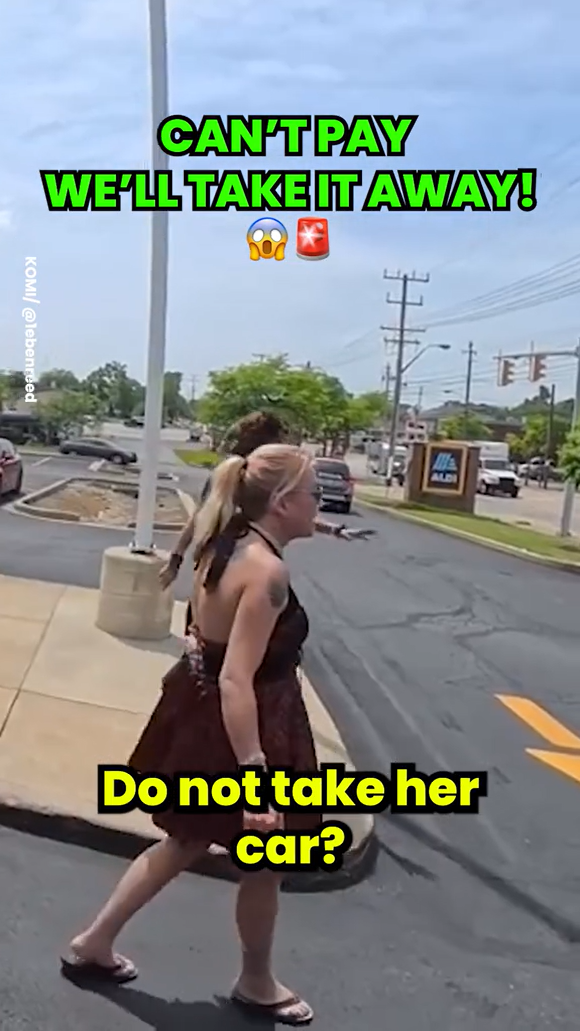 Entitled Karen whines as her car gets towed away