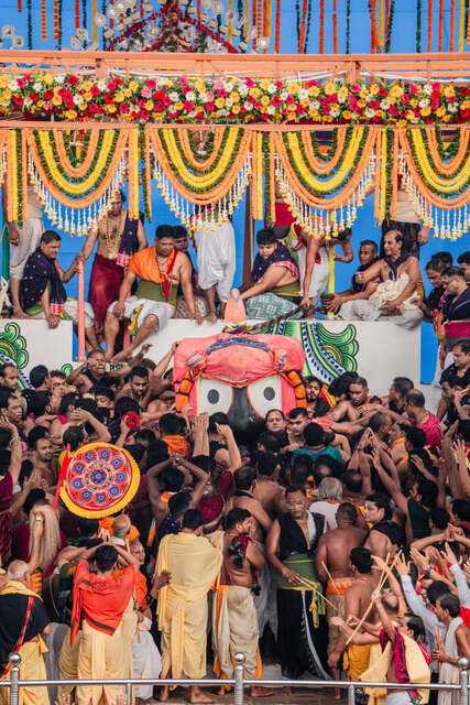 Devotees flock to Puri for the sacred Snana Yatra celebration