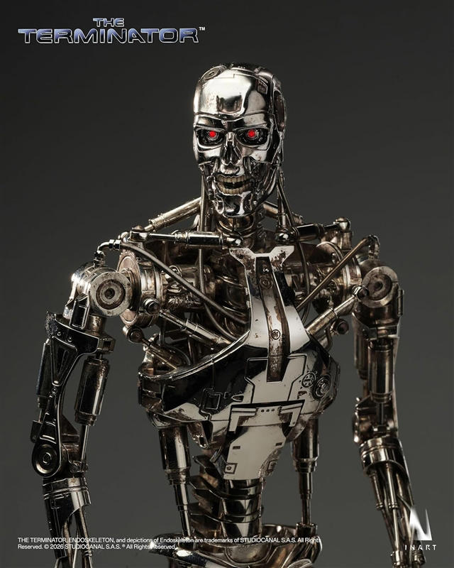 【説明欄必読】 ターミネーター T-800 ヘッドフィギュア　シルバー ターミネーター』T-800 エンドスケルトンがINARTより1/6スケール可動