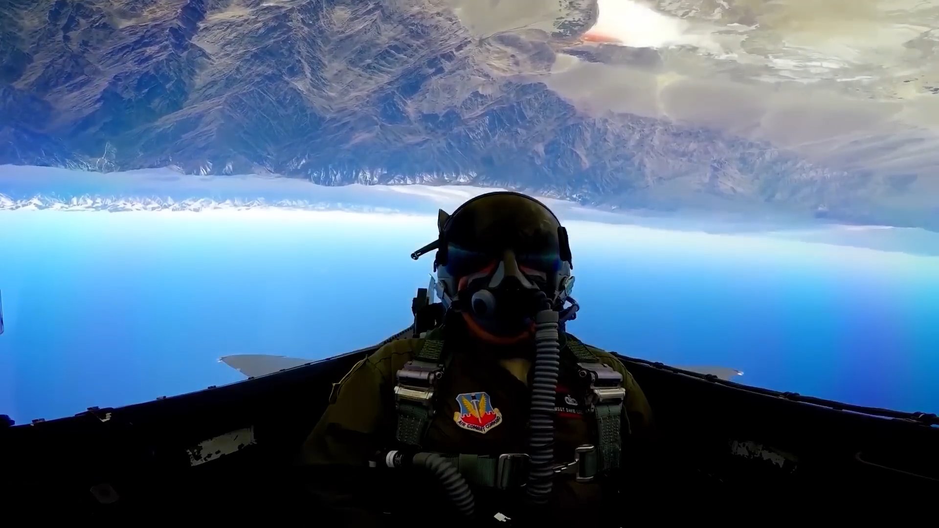 He was flying upside down - then he noticed something strange