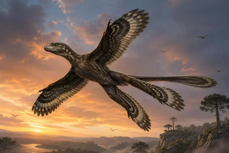 Scientists unveil prehistoric four-winged dragon that hunted early ...