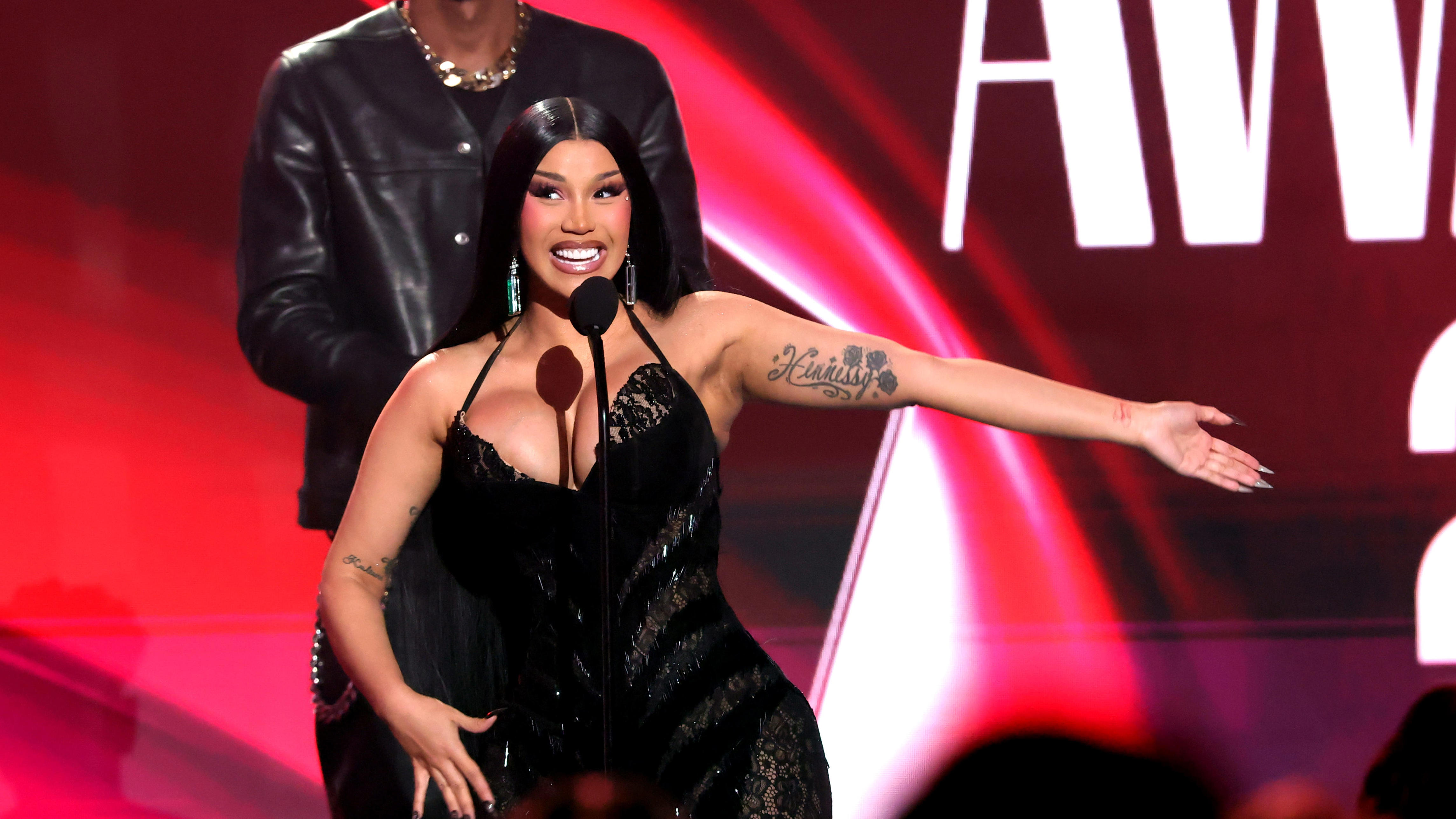 Cardi B accepts award for best female hip hop artist at BET Awards