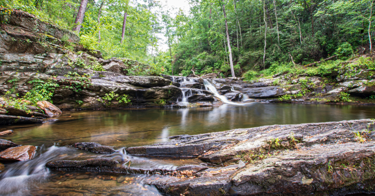 This Alabama waterfall hides a natural swimming playground