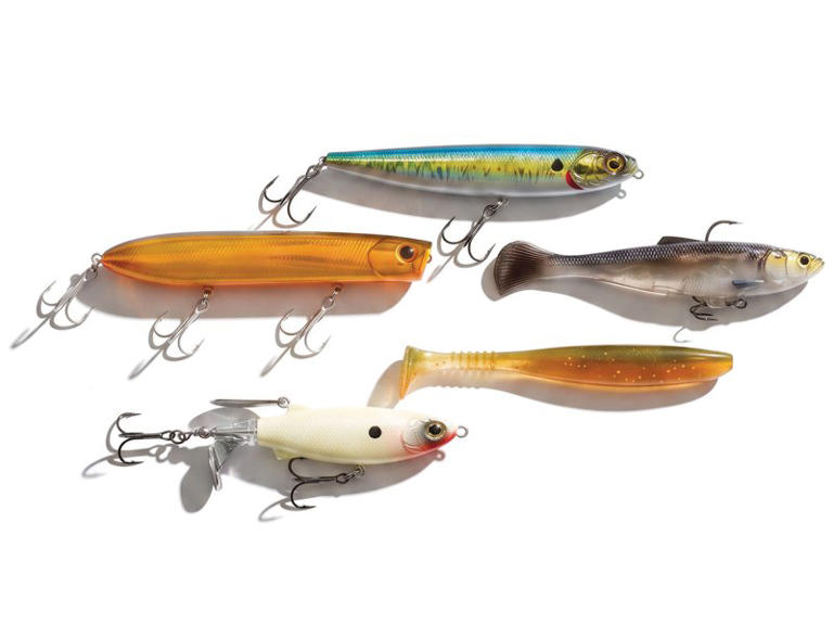 Five artificial lures for shallow-water fishing