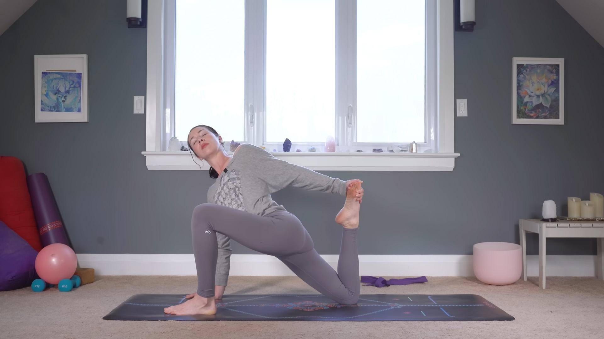 Relaxing deep stretch and lazy yoga for full body recovery