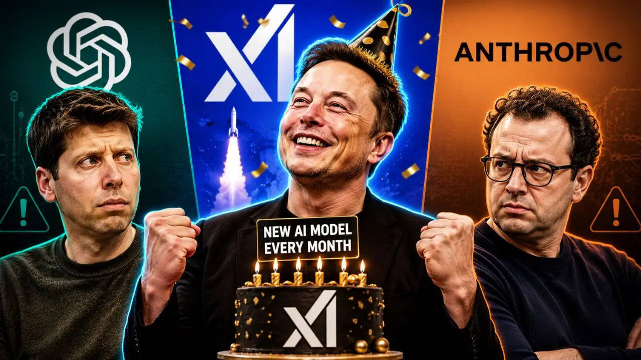 elon musk's birthday surprise for openai and anthropic: xai to launch a new ai model every month