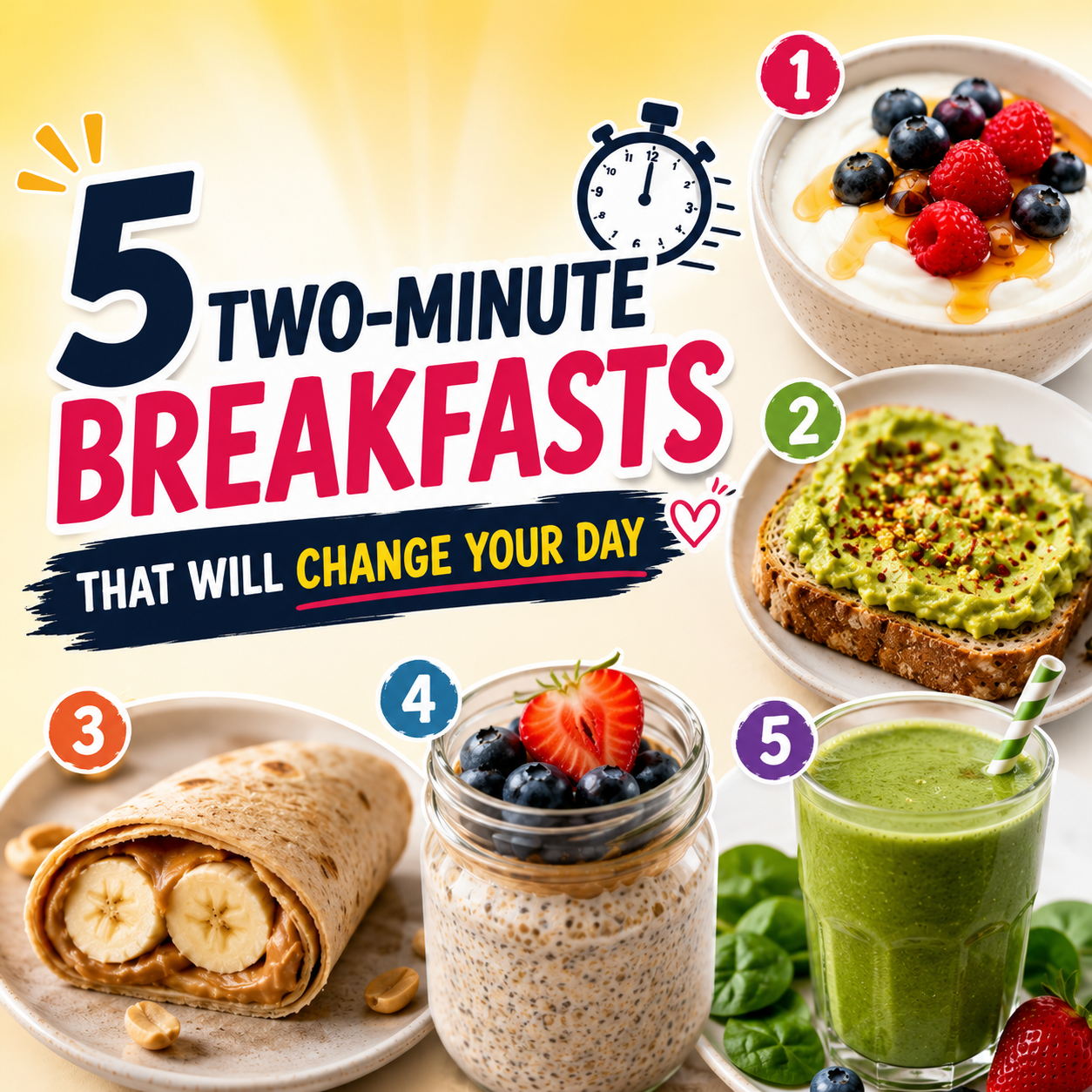 5 two-minute breakfasts that will change your day