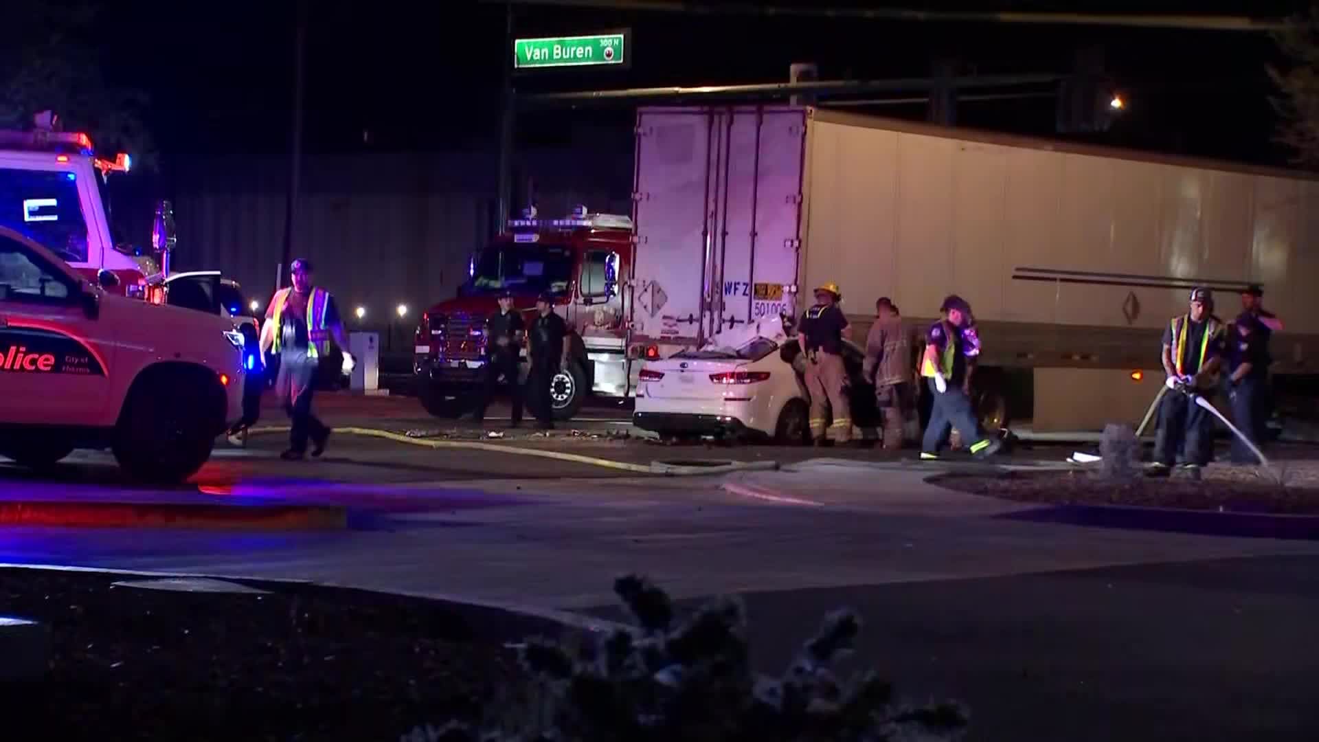 Teen dead after crashing into back of semi-truck in west Phoenix