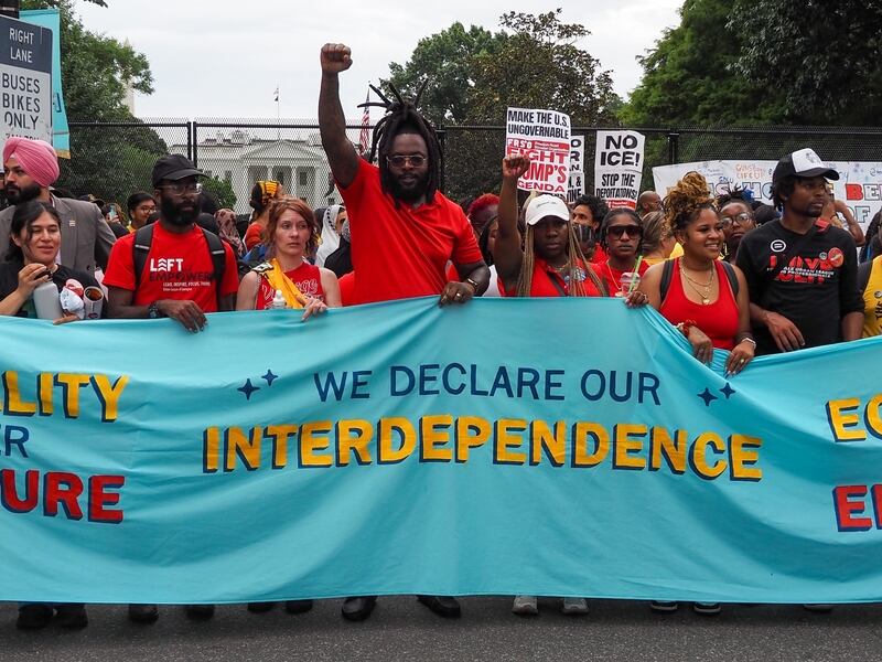 Protesters in DC rally for priorities to counter Trump’s 250th ...