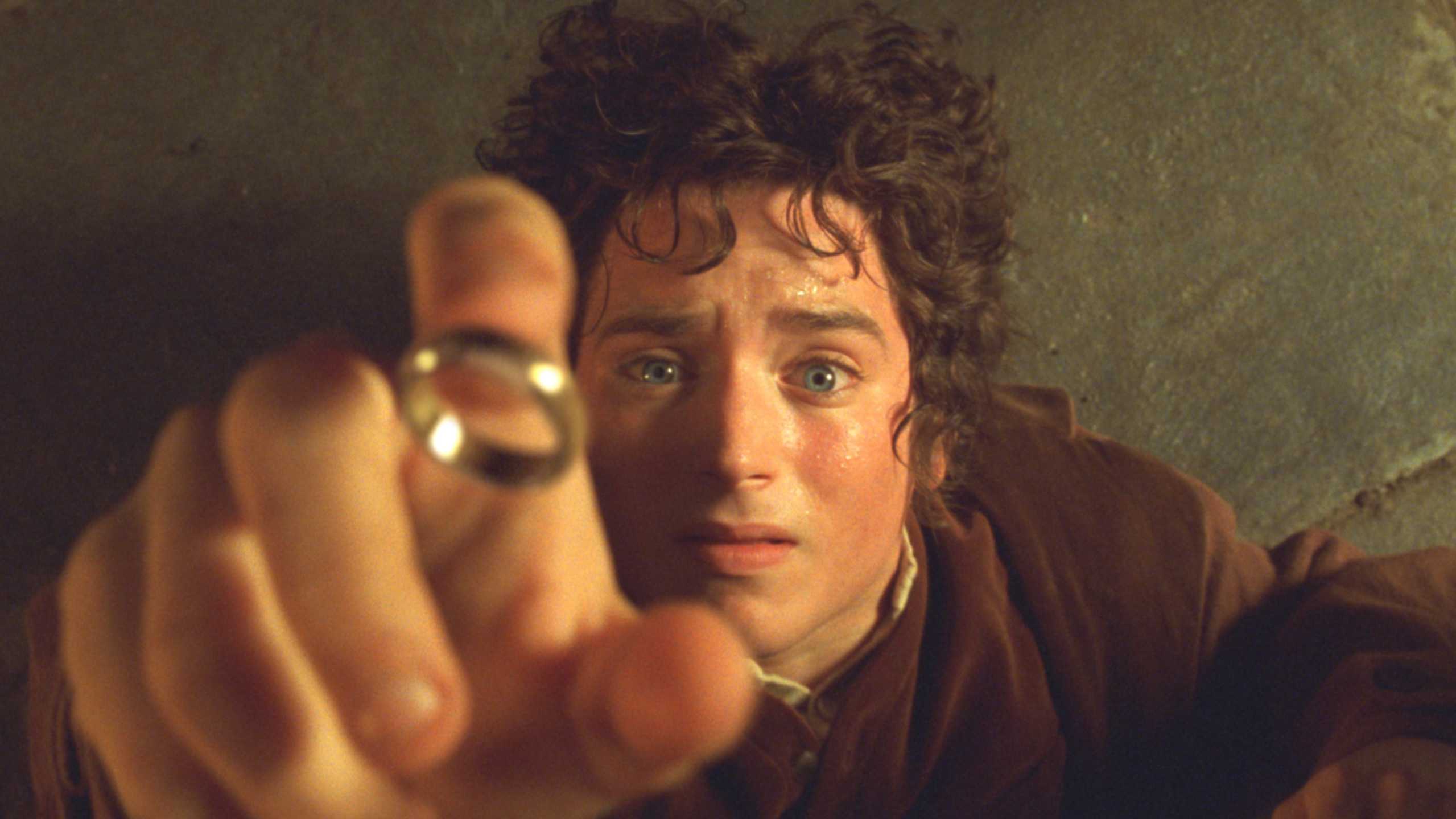 Elijah Woods’ Frodo grabbing the ring in Lord of the Rings