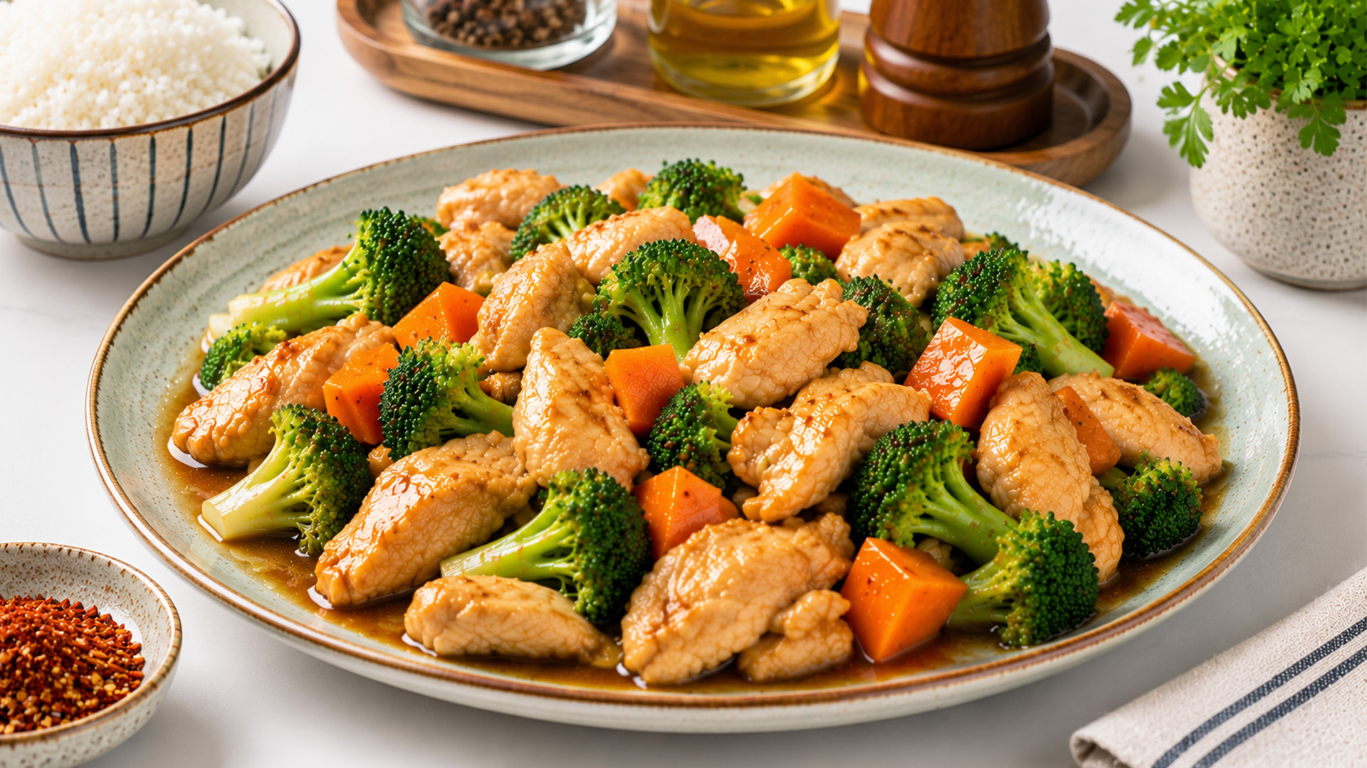 The simple sauce behind chicken and broccoli stir fry