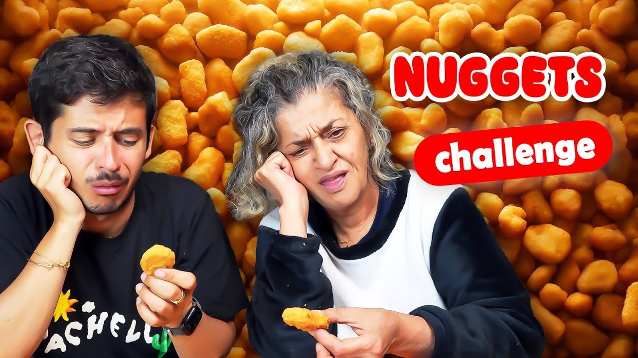 Je teste le défi de nuggets avec ma mère!