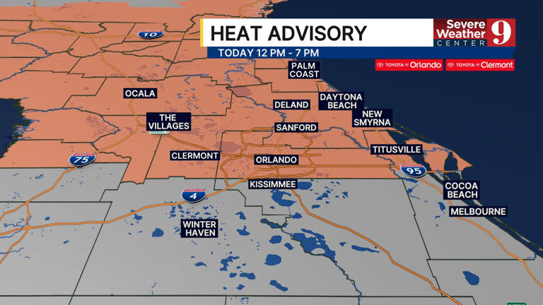 Heat advisory issued for Central Florida as temperatures soar