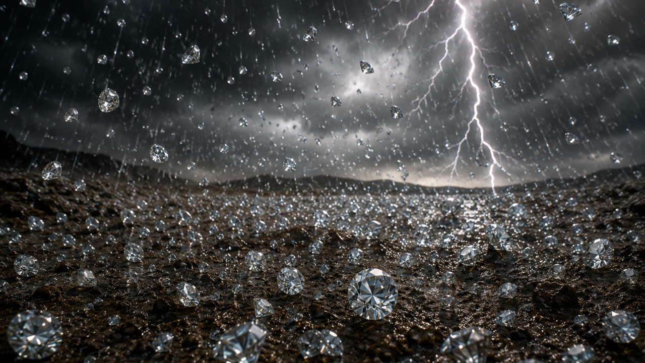 Diamond rain is real: Scientists explain why precious gems fall from ...