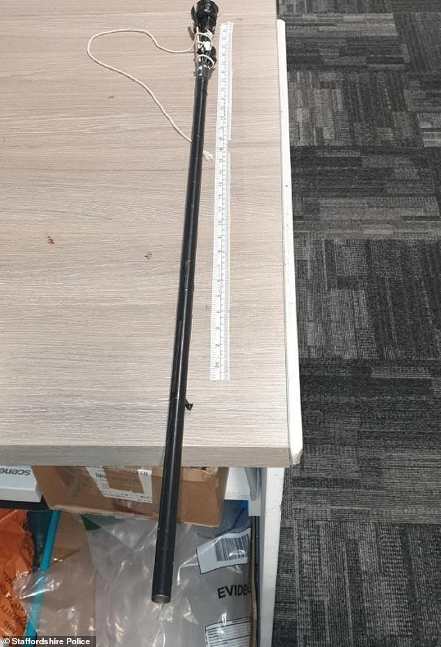 A blow pipe was amongst items recovered by police from Strang's home