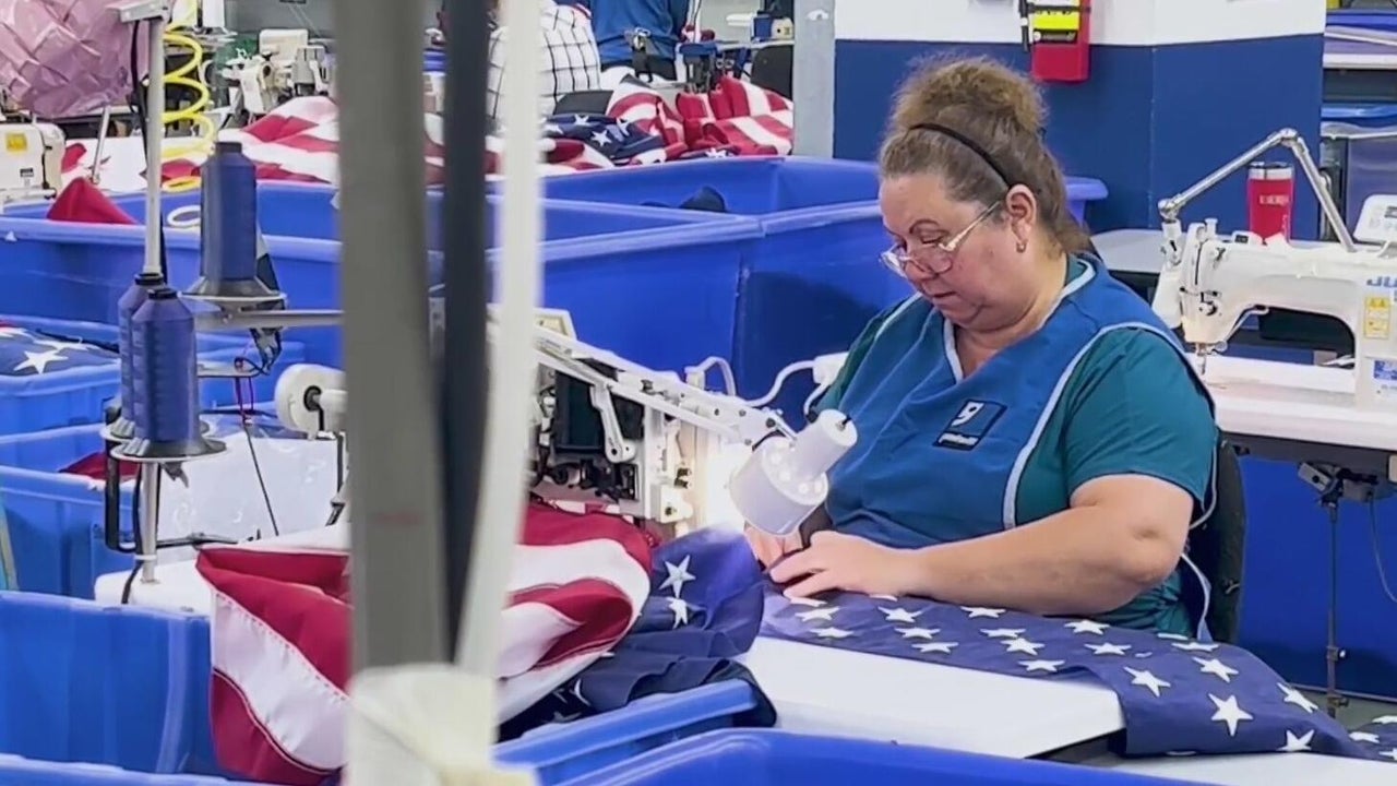 Goodwill South Florida workers stitch thousands of US flags ahead of ...