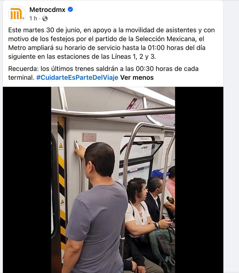 Metro CDMX extenderá horario por el partido México vs Ecuador del Mundial 2026